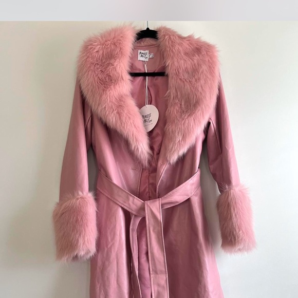 Princess Polly Penny Lane Pink Coat - Picture 2 of 5